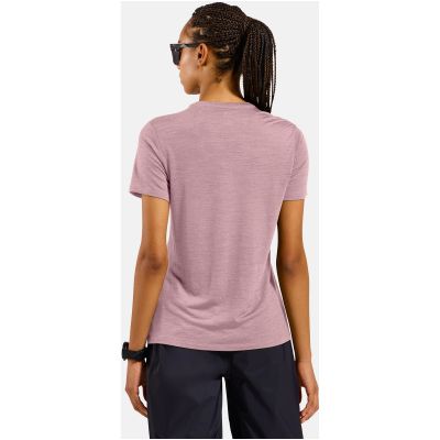 3. Koszulka z krótkim rękawem damska ODLO T-shirt crew neck s/s MERINO TENCEL PLAIN TEE różowa