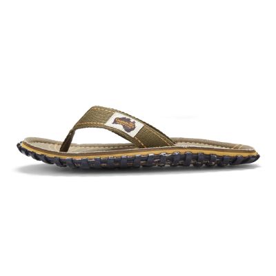 4. Gumbies męskie japonki ISLANDER FLIP-FLOP PALM LEAF KHAKI