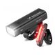 14. Zestaw lampek rowerowych Wozinsky WSBLB2 przednia (400 lm) USB-C i tylna USB micro - czarny