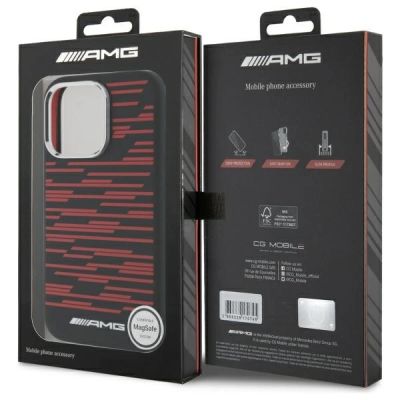 8. Etui AMG Silicone Graphics MagSafe na iPhone 16 Pro - czarne