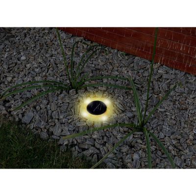 19. LAMPA SOLARNA DYSKOWA 28 LED DO WBICIA W GRUNT LUB MONTAŻU NA ŚCIANIE
