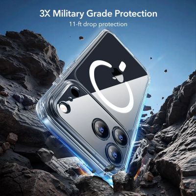 4. Zestaw ESR Classic Hybrid MagSafe + Szkło hartowane na iPhone 17 Pro - przezroczyste