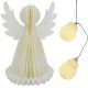 2. ANIOŁ DEKORACYJNY PAPIEROWY LED 38CM