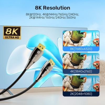 6. UNITEK C1631ABK01-30M kabel DisplayPort Czarny