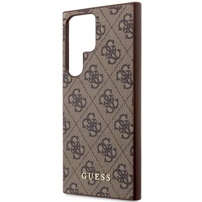 6. Etui Guess 4G Metal Gold Logo na Samsung Galaxy S23 Ultra - brązowe
