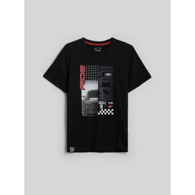 8. T-shirt regular z nadrukiem męski 4F 4FRAW26TTSHM4447-20S