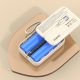 6. Powerbank Dudao K14 10000mAh z kablami USB-C / Lightning - beżowy