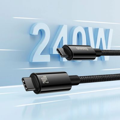 4. Kabel Baseus CAWJ040101 USB-C - USB-C 240W 480Mb/s 2m - czarno-szary