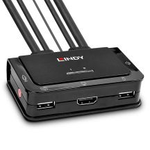 Lindy 42340 przełącznik KVM Czarny