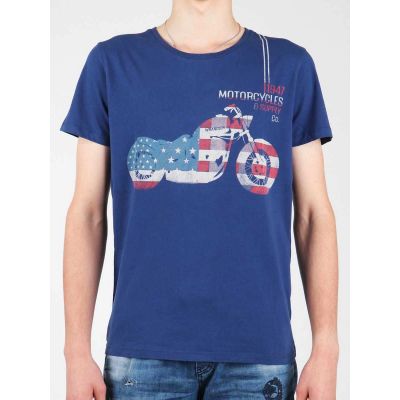4. T-shirt Wrangler S/S Biker Flag Tee W7A53FK 1F