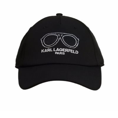 2. Czapka z daszkiem Karl Lagerfeld Paris Okulary Strapback Czarna - L5WH7946 blk