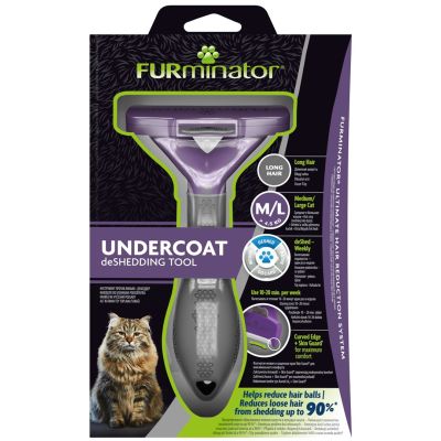 2. FURminator - furminator dla kotów długowłosych - M/L