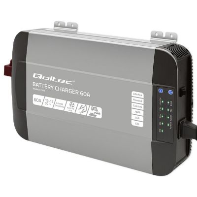 4. Ładowarka Qoltec Inteligentna Monolith do akumulatorów LiFePO4 AGM GEL SLA 60A 12V Szybkie ładowanie