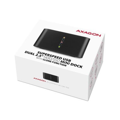 11. Axagon ADSA-D25 stacja dokująca do dysków twardych USB 3.2 Gen 1 (3.1 Gen 1) Type micro-B Czarny