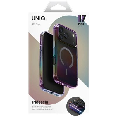 6. Etui UNIQ Iridescia na iPhone 17 Pro Magclick Charging - wielokolorowe