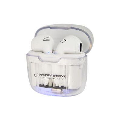 3. ESPERANZA SŁUCHAWKI DOUSZNE BLUETOOTH TWS ANTHE WHITERDERA EH237W