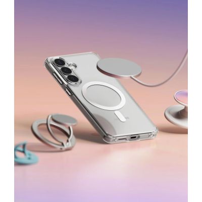 8. Etui Ringke Fusion Magnetic MagSafe na Samsung Galaxy S26+ - przezroczyste