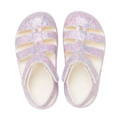 4. Sandały dla dzieci Crocs Classic Glitter Fismerman różowe 212644 0WV