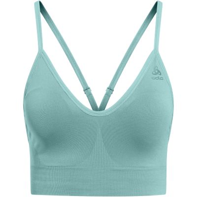 Biustonosz damski ODLO Padded Seamless Soft 2.0 Sport Bra niebieski