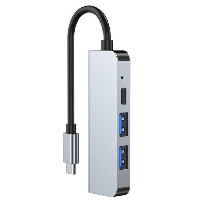 3. HUB Tech-Protect V2 4w1 USB-C - USB-A 3.0 / USB-A 2.0 / USB-C / HDMI - szary