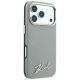 4. Etui Karl Lagerfeld Saffiano Small Script Metal Logo MagSafe na iPhone 18 Pro / 17 Pro - beżowe