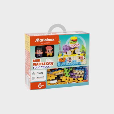 3. Klocki konstrukcyjne Marioinex Mini Waffle - City: Food Truck, 148 elementów