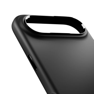 6. Etui silikonowe Puro Icon Mag Pro Liquid Silicone na iPhone 17 Air kompatybilne z MagSafe, z ochroną aparatu i aluminiowymi przyciskami - czarne