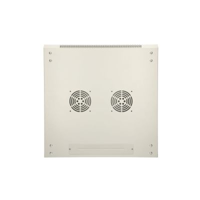 8. Extralink Szafa rack 9U 600x450 ASP Szara montowana na ścianie, drzwi blaszane pełne