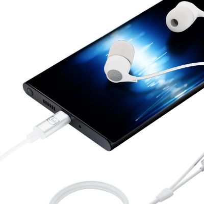 2. Słuchawki 3mk Wired Headphones przewodowe ze złączem USB-C - białe
