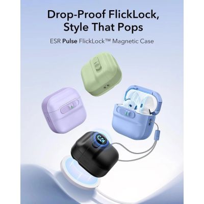 8. Etui ESR Pulse HaloLock MagSafe na Apple AirPods 4 / 5 - jasnoniebieskie