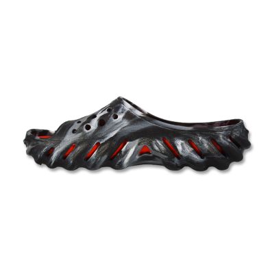 2. Klapki basenowe chodaki Crocs Echo Marbled Slide in Black/Flame - 208467-0X9