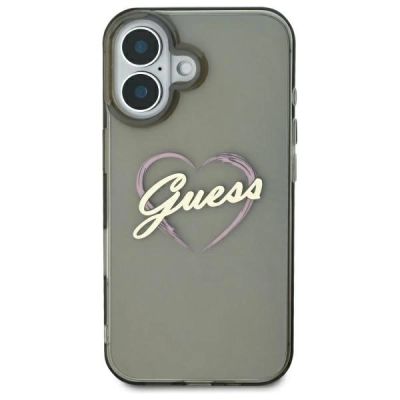3. Etui Guess IML Heart na iPhone 16 Plus - czarne
