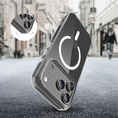 5. Etui Tech-Protect Flexair Hybrid CC MagSafe na iPhone 17 Pro - przezroczyste