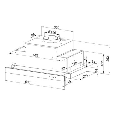 2. Okap teleskopowy MAAN Corona Touch Bis 60 czarny (sterowanie dotykowe)