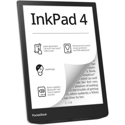10. Czytnik Ebook PocketBook InkPad 4 743 7,8" 32GB Wi-Fi Stardust Silver