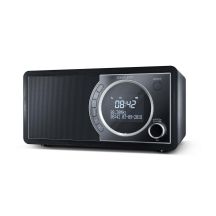 Osobisty cyfrowy czarny radio Sharp DR-450, stal nierdzewna