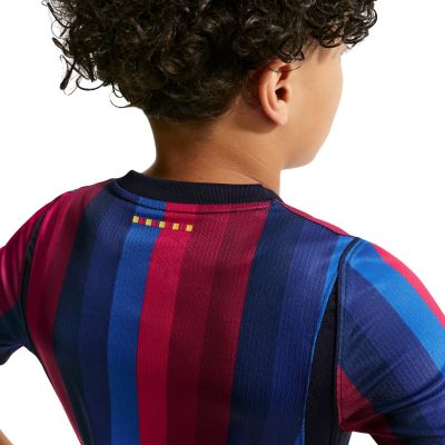 7. Koszulka dla dzieci Nike FC Barcelona 2026/27 Stadium Home bordowo-niebieska II1624 683