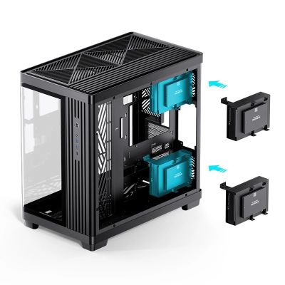 11. Jonsbo TK-4 Gehäuse, Midi-Tower, ATX, Tempered Glass - schwarz