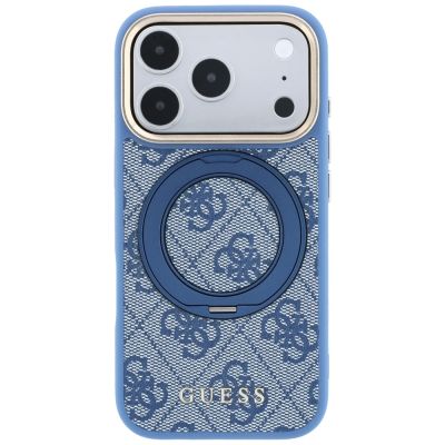 3. Etui Guess Ring Stand 360 4G Classic Logo MagSafe na iPhone 18 Pro Max / 17 Pro Max - niebieskie