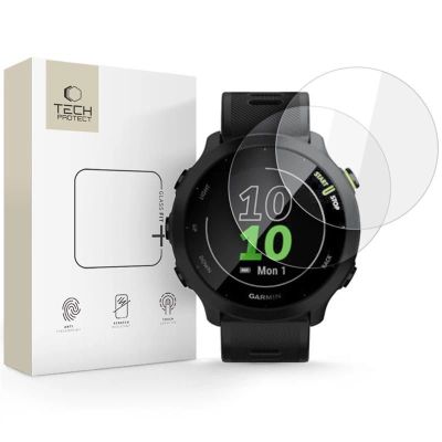 Szkło hartowane Tech-Protect Glass Fit+ 2-pack na Garmin Forerunner 55 - przezroczyste