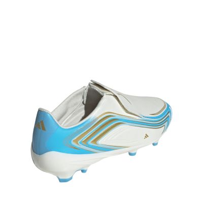 3. Buty piłkarskie dla dzieci adidas F50 Messi League LL FG biało-niebieskie IH1907