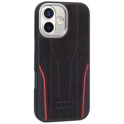 2. Etui Audi R8 Genuine Leather MagSafe do iPhone 17 - czarno-czerwony
