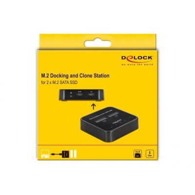 6. DeLOCK Stacja dokująca M.2 dla 2 x M.2 SATA SSD z funkcją klonowania