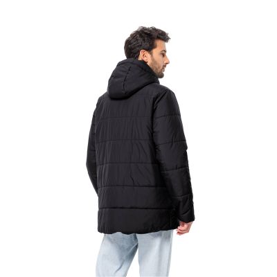 4. Kurtka przejściowa męska Jack Wolfskin DEUTZER LONG JKT M black oddychający materiał czarna (1207451_6000)