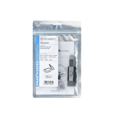Smartkeeper HMD04PKGY bloker portów Blokada portu + klucz HDMI Szary 1 szt.