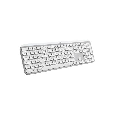 5. Klawiatura Logitech MX Keys S 920-011566 RF Wireless + Bluetooth QWERTZ Niemiecki Aluminium, Biała