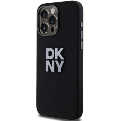 2. Etui DKNY Liquid Silicone Metal Logo na iPhone 15 Pro - czarne