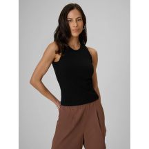 Top slim z prążkowanej dzianiny damsk 4F 4FRSS26TSLEF338-20S