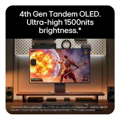 6. LG 32GX870B-B.AEU monitor komputerowy 81,3 cm (32") 3840 x 2160 px 4K Ultra HD OLED Czarny