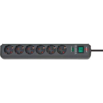 Brennenstuhl Eco-Line Czarny 6 x gniazdo sieciowe 1,5 m